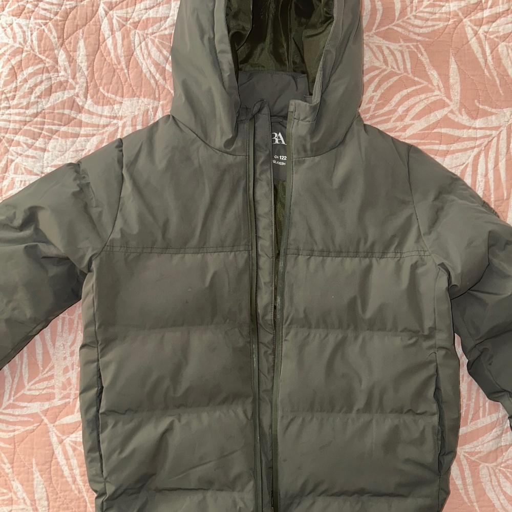 Zara Kids, Olive Green, puffer, size 7.